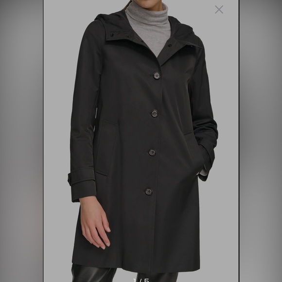 Calvin Klein Jackets & Blazers - Calvin Klein Water and Wind Resistant Hooded Fully Lined A-Line Trench Coat